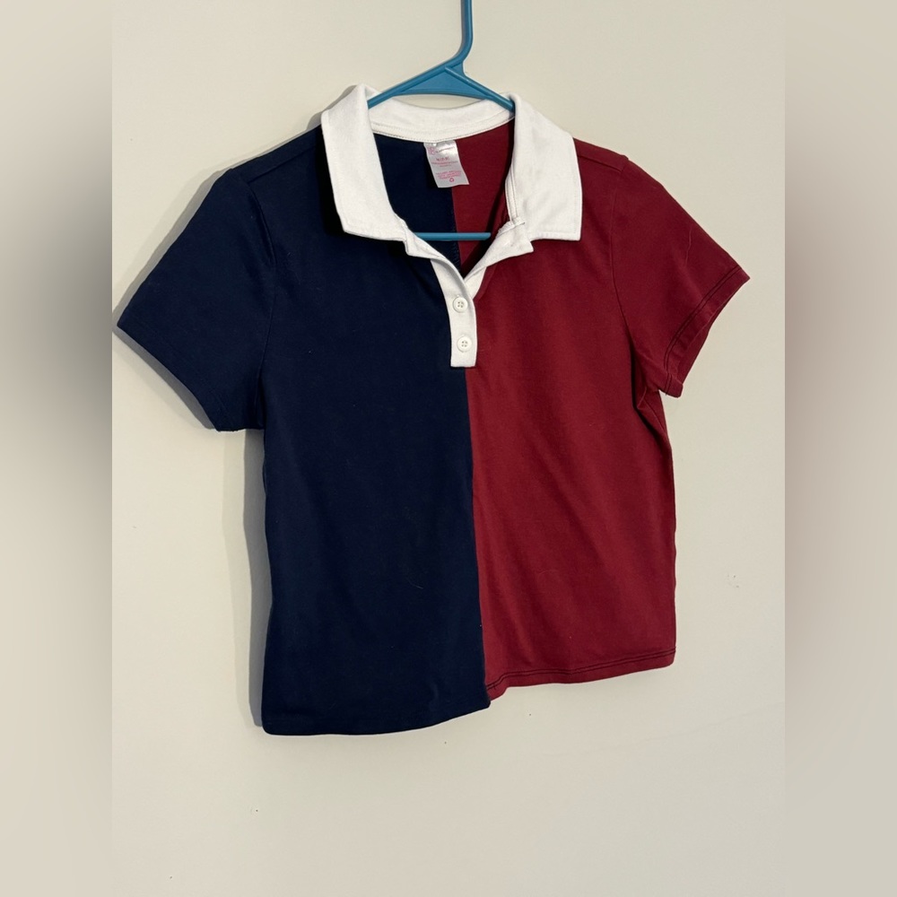 Cropped collar shirt